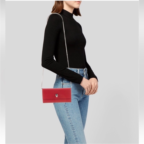 Alexander McQueen Red Wallet on Chain